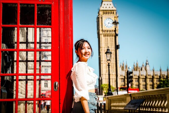 1-Hour Private London Photoshoot - Stop 1: Big Ben, getting that clock-tower look fast