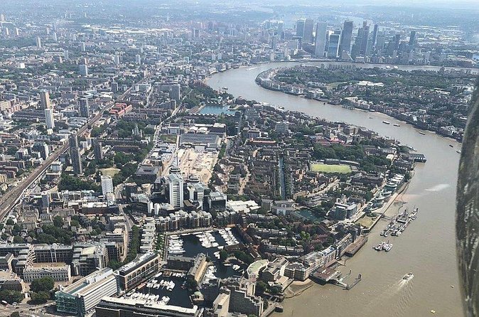 45 Minute London Olympic Helicopter Tour - Joining the Thames at Barnes: the skyline sweep you came for