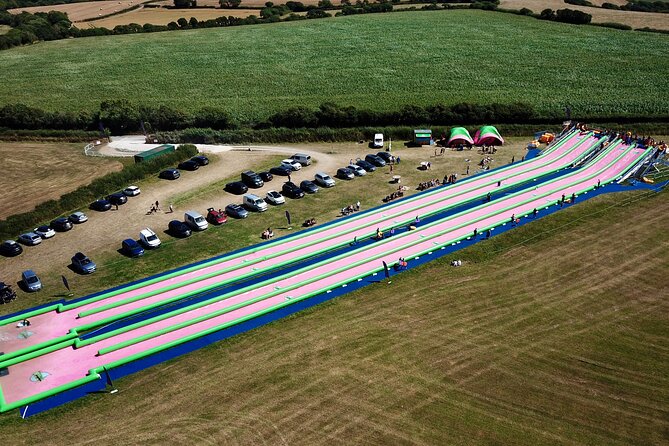 A monster 360ft long slip and slide session in BUDE, Cornwall - Safety and staff help: Why people leave smiling