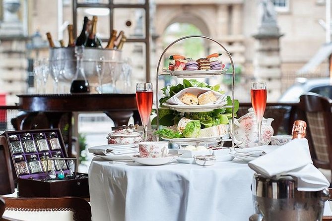 Afternoon Tea at The Rubens at the Palace, Buckingham Palace - The afternoon tea menu: sandwiches, scones, pastries, and tea choices