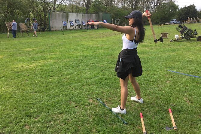 Axe Throwing Session - One Hour - Brighton axe throwing at Polowood: what one hour really includes