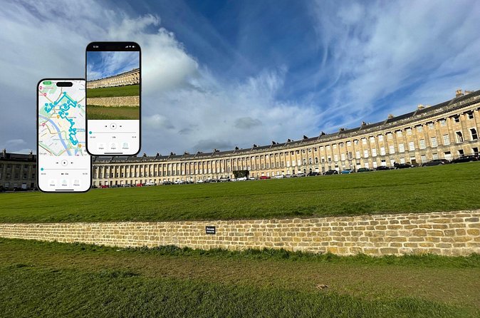 Bath Bridgerton walking tour of filming location with Mobile App - Bath squares, shops, and streets that show up on screen