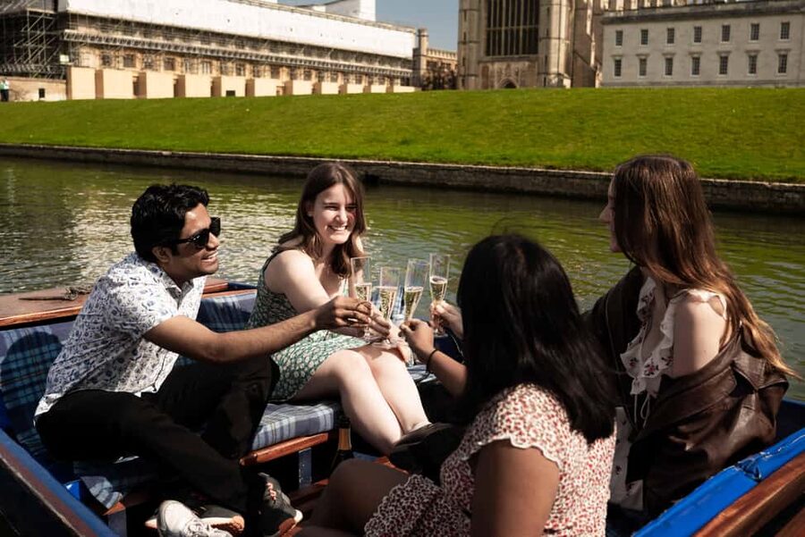 Cambridge: Alumni-Led Tour with King's College and Punt Tour - River Cam punt with a chauffeured guide: the views do the talking