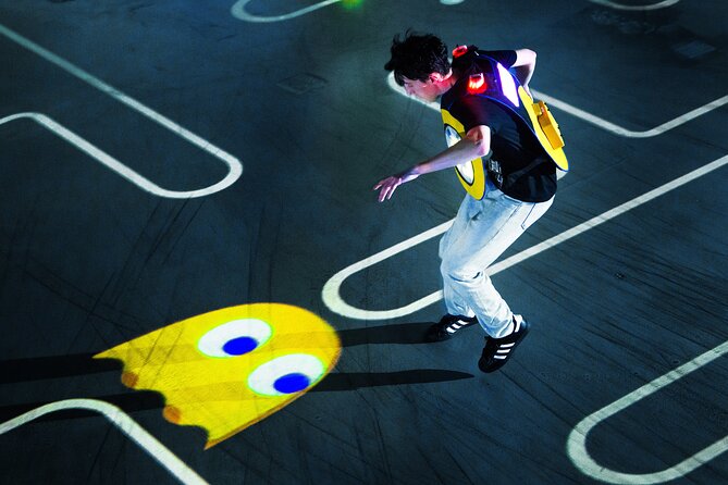 Experience to Play PAC MAN in Real Life - Wheelchair and stroller accessible, but think about movement zones