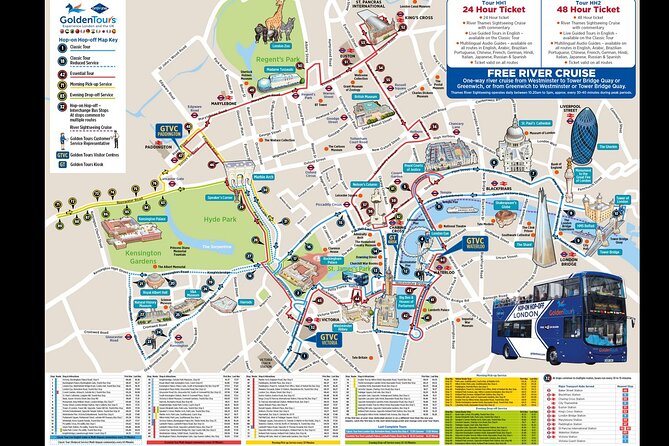 Gray Line London Hop-On Hop-Off Bus Tour with Optional Cruise - The Thames boat ride bonus you only get with the 24-hour ticket