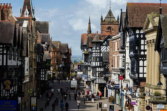 Hello Chester! Private Walking Tour - Stop 1: Chester Rows, medieval covered walkways that still feel useful