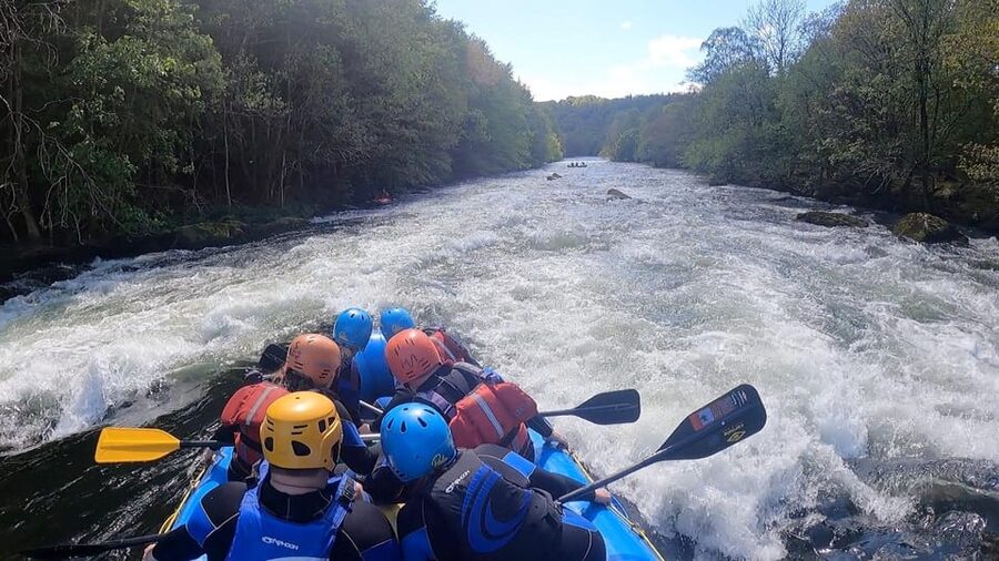 Lake District White Water Rafting - On the water: convoy rafting and real natural rapids
