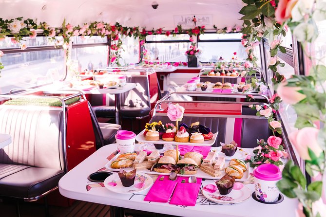 London: Afternoon Tea Bus Tour - 1960s Routemaster Bus - What You Actually Eat and Drink on the Bus