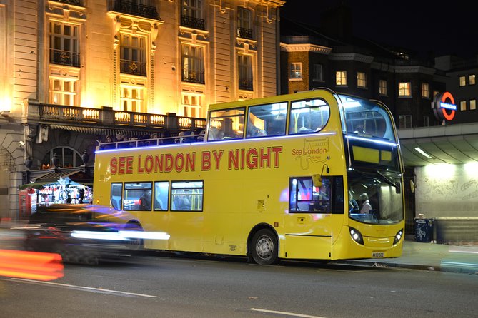 London by Night Sightseeing Tour - Open Top Bus - Westminster and the Parliament spotlights: where the city feels ceremonial