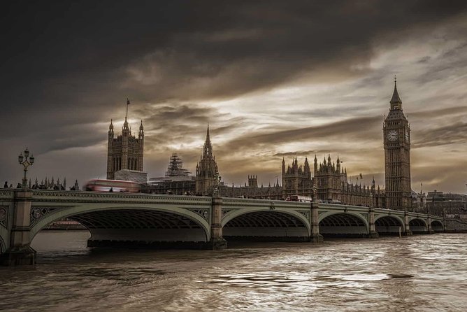 London by Night Sightseeing Tour - Open Top Bus - Along the River Thames: boats, reflections, and the London rhythm