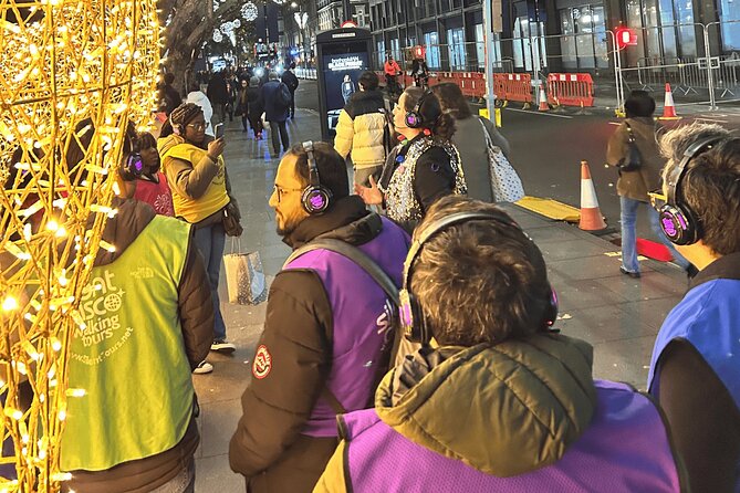 London Christmas Lights Guided Tour With Christmas Music - Leicester Square: the German market vibe without the included food