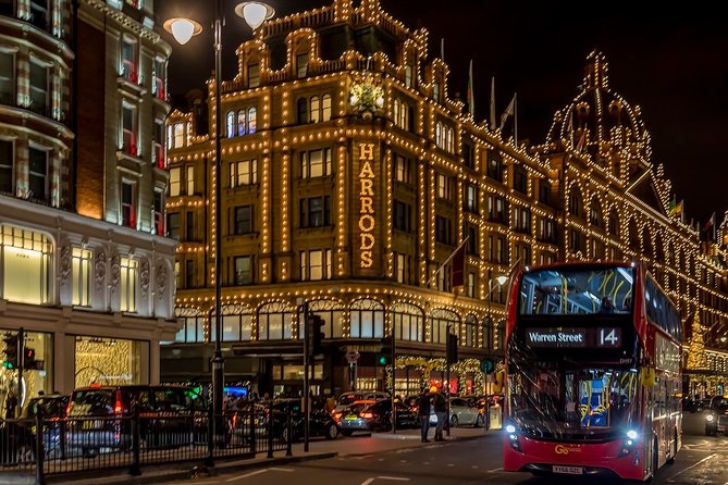 London Christmas Lights Tour by Vintage Double-Decker Bus - From Victoria to a vintage double decker glow show
