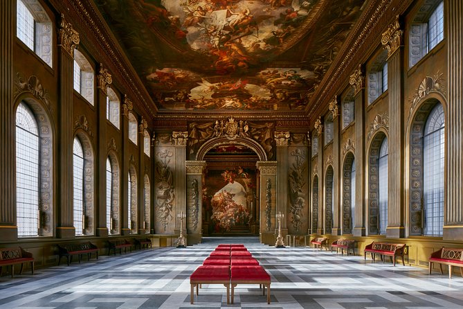 London: Naval College + Painted Hall + Uber Boat: One Way Trip - Old Royal Naval College and Painted Hall, Wren meets Thornhill