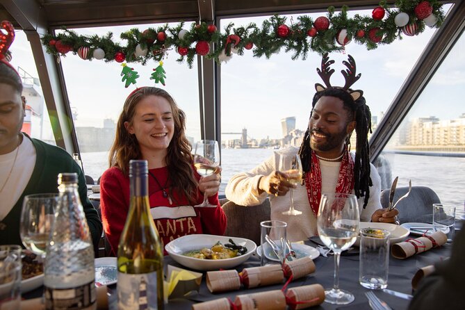 London Thames Christmas Lunch Party - From Westminster Pier to a Festive Table of 10