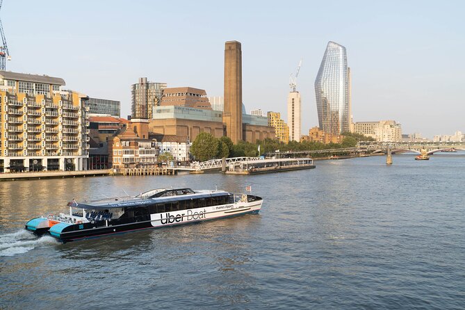 London: Uber Boat - Single Journey River Thames Cruise - Parliament to the London Eye: a skyline you cannot fake
