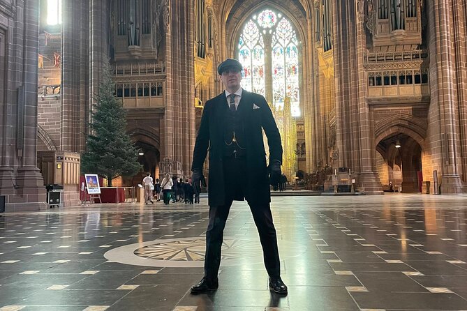 Peaky Blinders Walking Tour of Liverpool City Centre - Stop 3: Liverpool Cathedral interior time, Tommy and Jack in Season 6