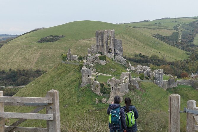 Portland Cruise Excursion - Jurassic Coast Gems! - Corfe Castle Ruin Above the Village: Where the Coast Meets Medieval Britain