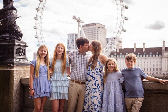 Private landmarks photoshoot for families and couples - Big Ben at Westminster Bridge, shot from the best sides
