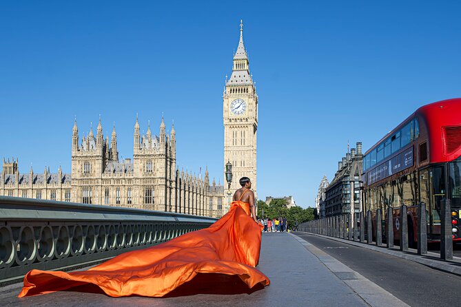 Private Photography of Flying Dress Africa - Starting at Big Ben from Westminster Bridge
