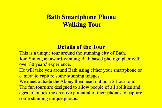 Private Smartphone photography Walking Tour Around Bath - Bath Abbey from a new perspective: making the landmark feel personal