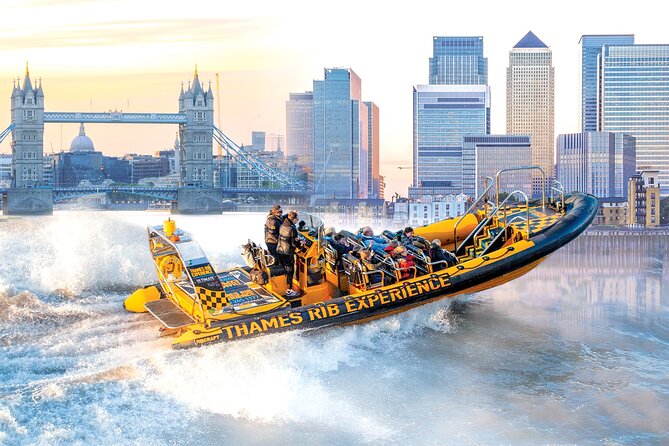 Speedboat 'Tower RIB Blast' from Tower Millennium Pier - 20 minutes - Safety first on a speedboat: life jacket, guidance, and limits