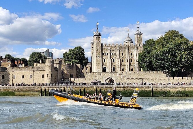 Speedboat 'Tower RIB Blast' from Tower Millennium Pier - 20 minutes - HMS Belfast: ship history with a speedboat viewpoint