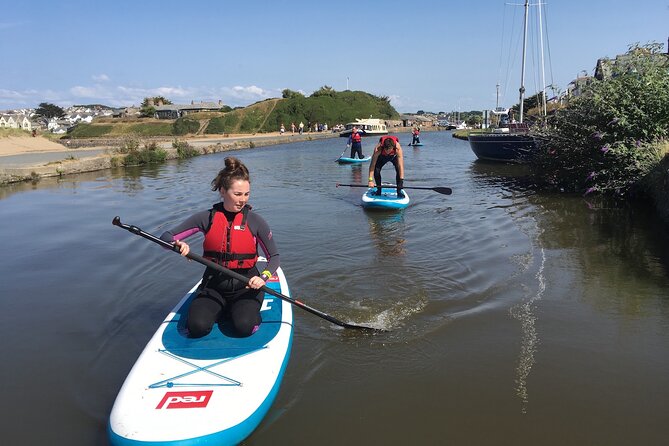 Stand Up Paddle Boarding Journey Down Bude Canal - The Lesson Plan: Kneeling Control, Then Standing Up