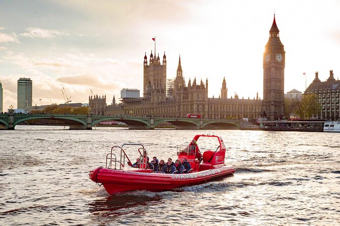 Thames Rockets Sunset London Speedboat Experience - The Canary Wharf blast and wake-hopping fun