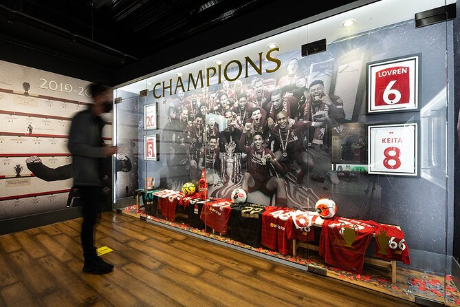 The LFC Stadium Tour - Inside the stadium route: Main Stand views, Home Team dressing room, and Press Room setup