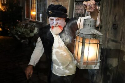 Tudor World Ghost Tour by Lantern light inside the building